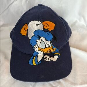 Vintage Disney Store Donald Duck Snapback Cap Navy Adult